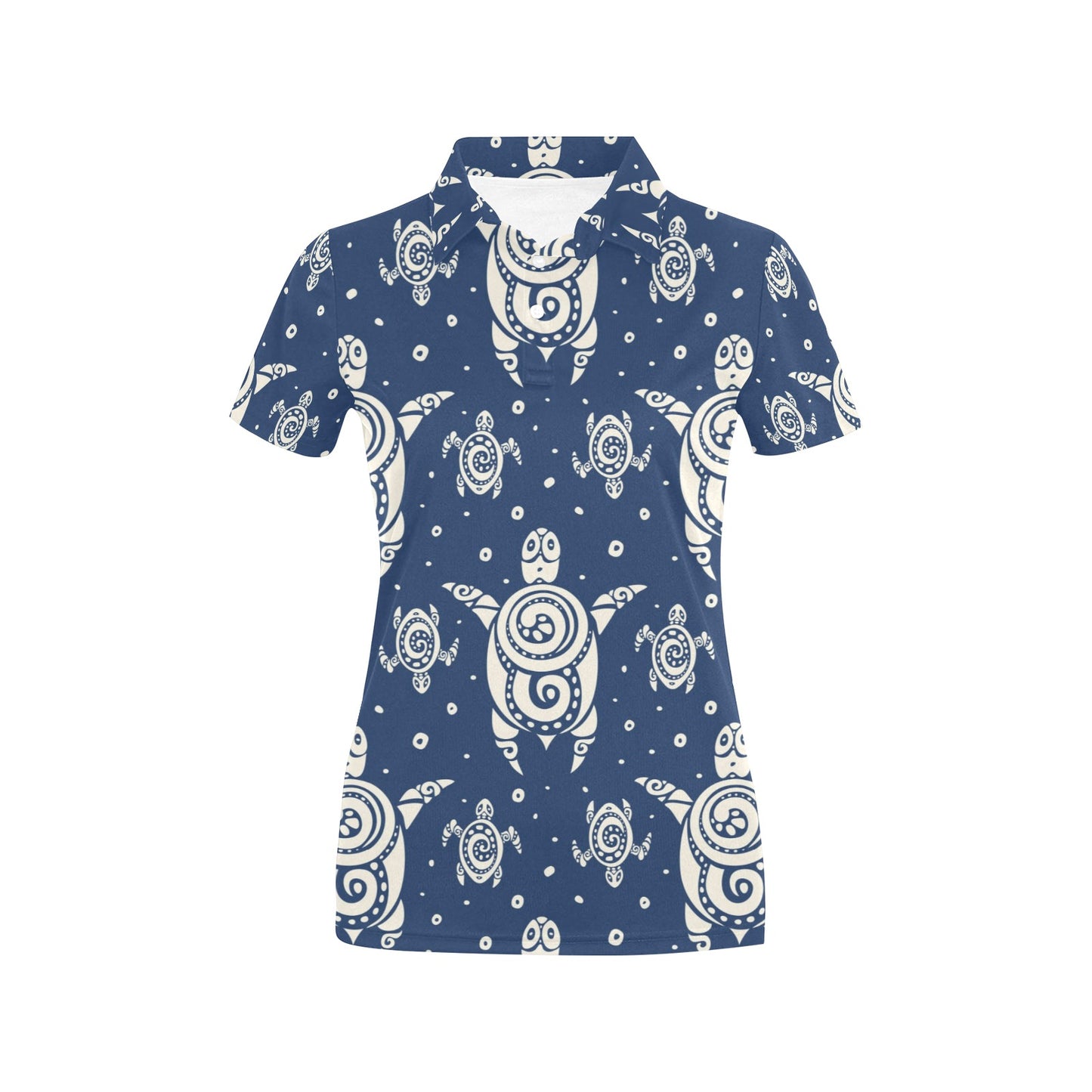 Sea Turtle Tribal Women's Polo Shirt