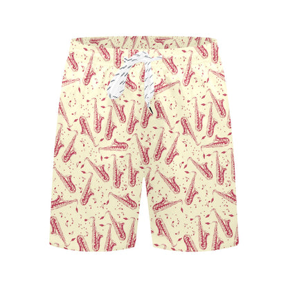 Saxophone Print Design LKS402 Men's Swim Trunks Beach Shorts