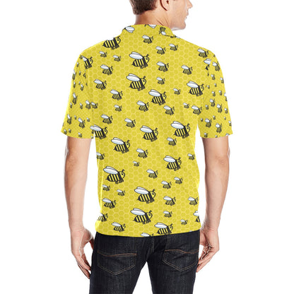 Bee Cute Print Design LKS308 Men Polo Shirt