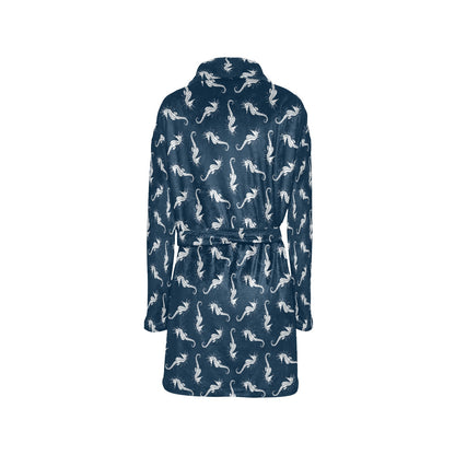 SeaHorse Print Design LKS402 Women's Fleece Robe
