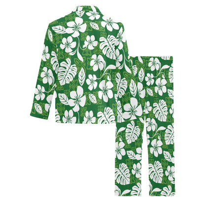 Hawaiian Themed Pattern Print Design H016 Men's Long Pajama Set