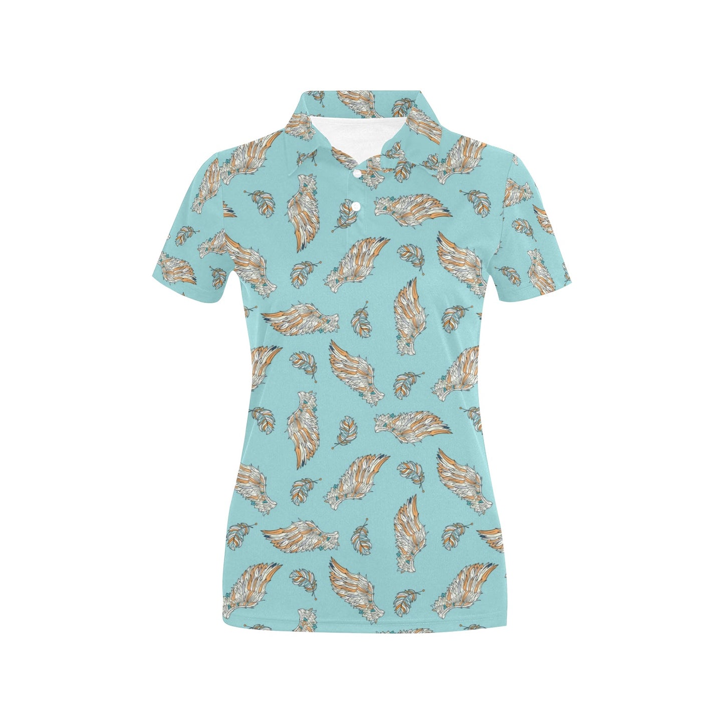 Angel Wings Pattern Print Design 03 Women's Polo Shirt