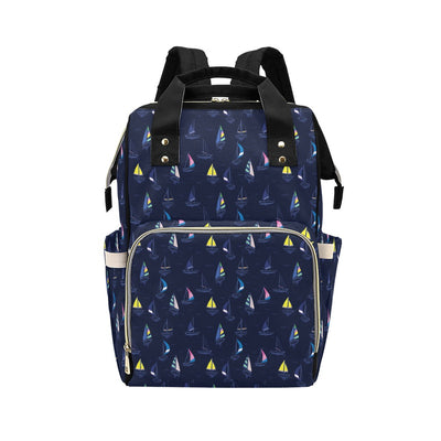 Sailboat Print Design LKS305 Diaper Bag Backpack