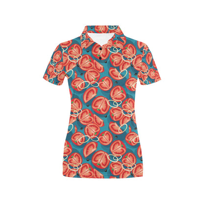 Tomato Print Design LKS301 Women's Polo Shirt