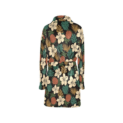 Hawaiian Themed Pattern Print Design H08 Women's Fleece Robe