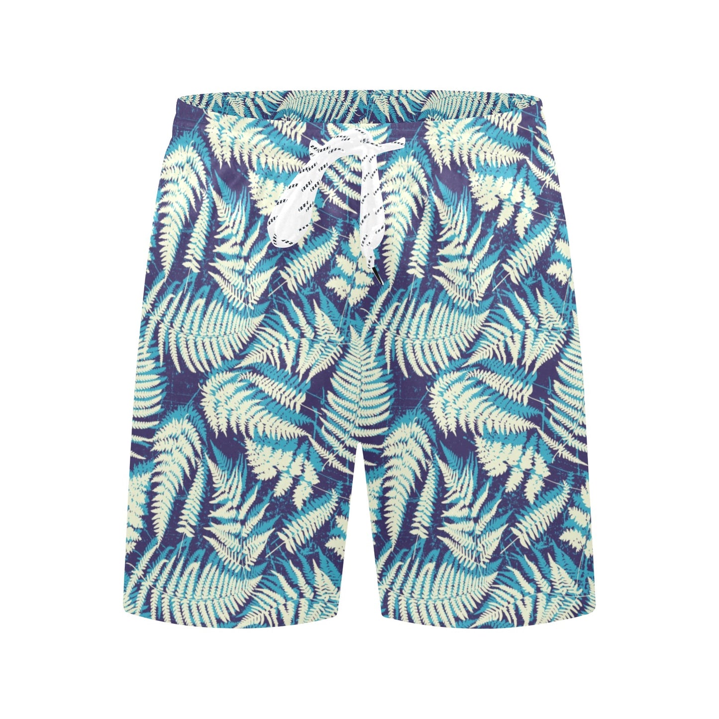 Fern Leave Summer Print Pattern Men's Swim Trunks Beach Shorts