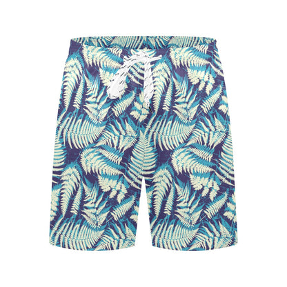 Fern Leave Summer Print Pattern Men's Swim Trunks Beach Shorts
