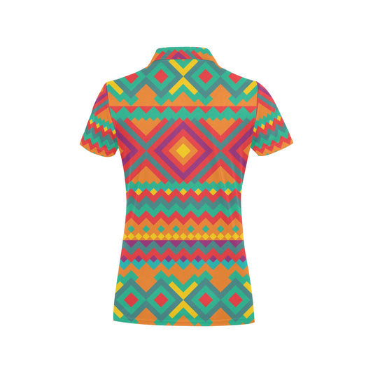 Mexican Pattern Print Design 04 Women's Polo Shirt