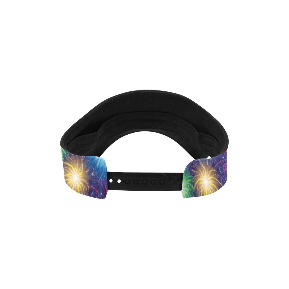 Firework Colorful Print Design LKS301 Unisex Sun Visor