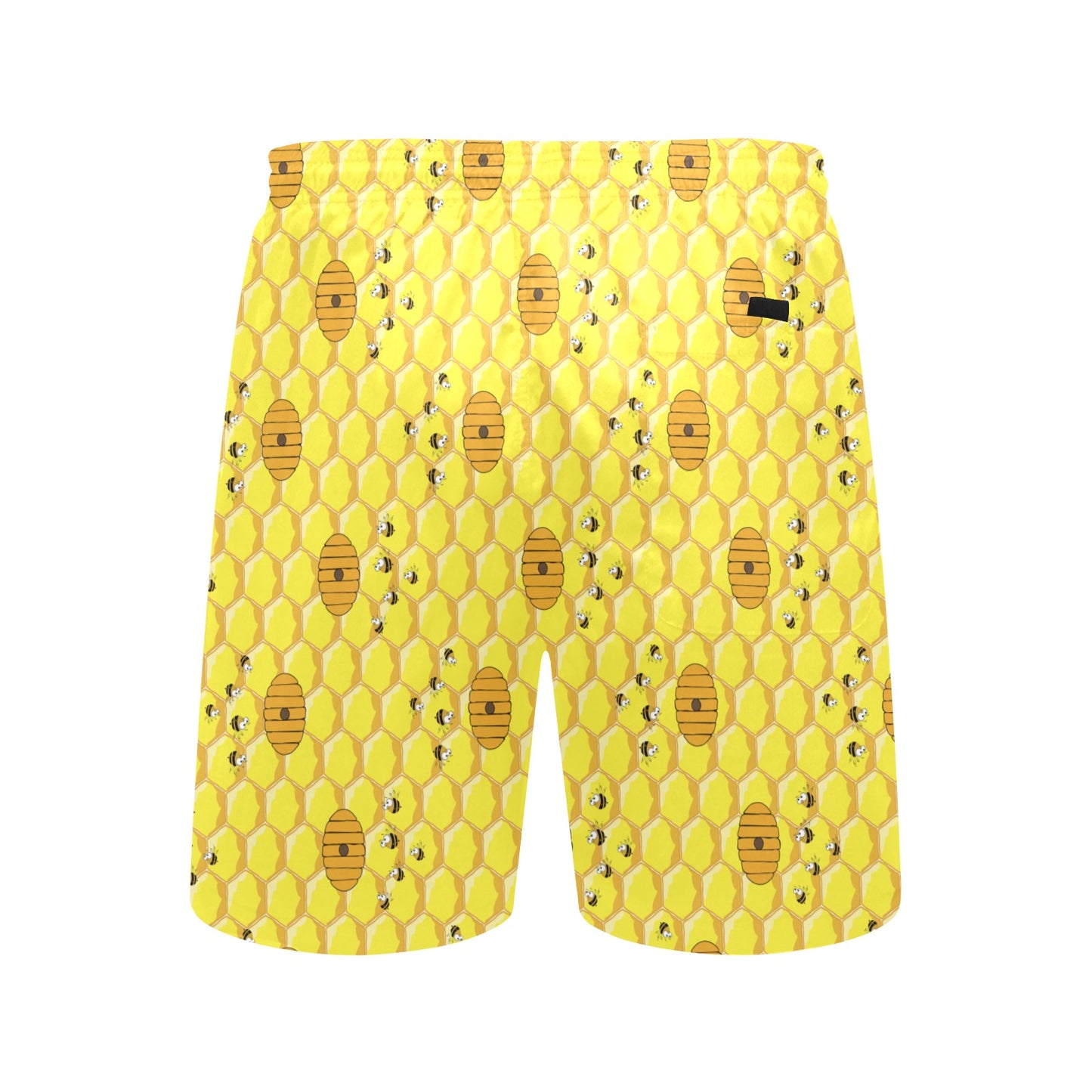 Honey Bee Print Design LKS303 Men's Swim Trunks Beach Shorts