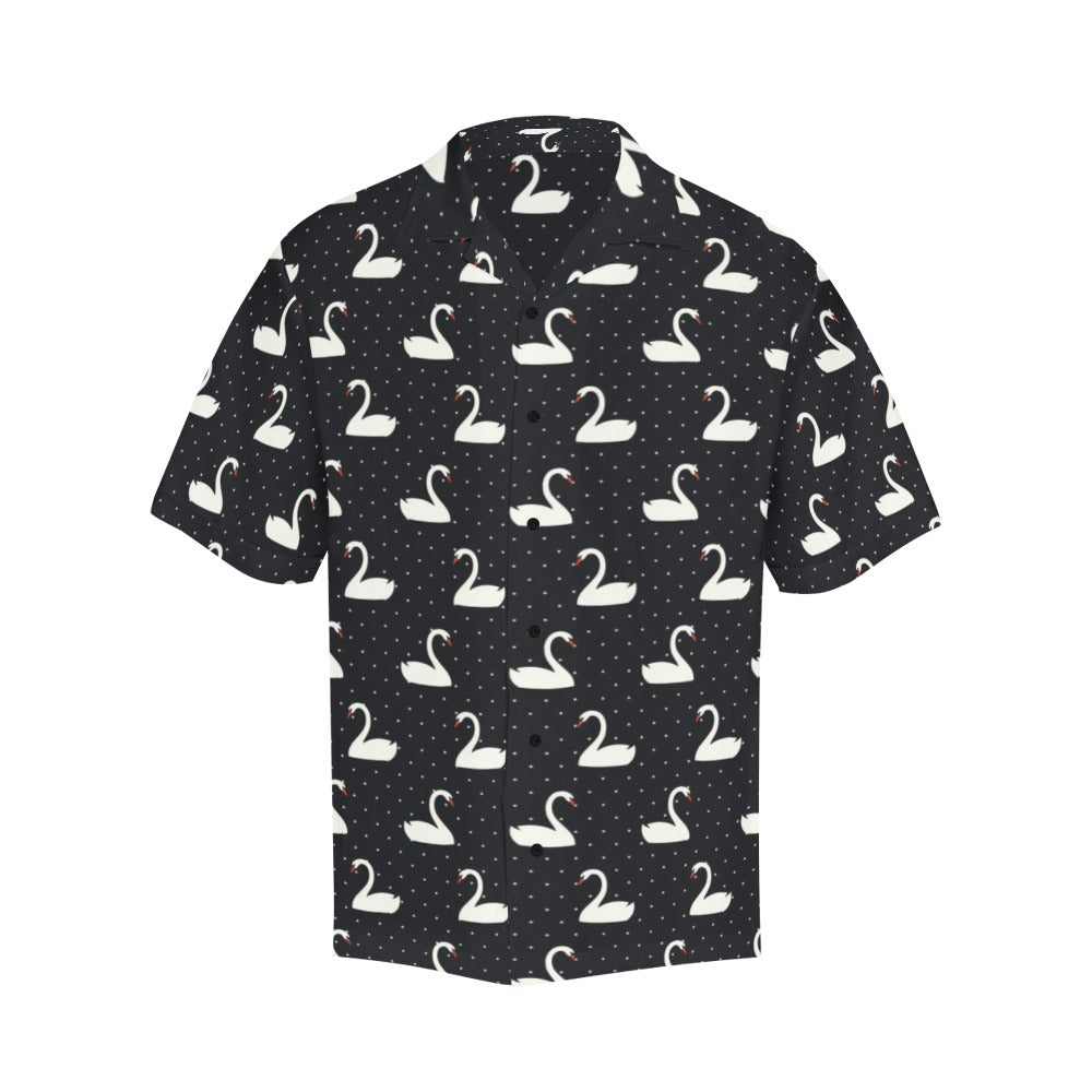 Swan Print Design LKS401 Men's Men's Hawaiian Shirt