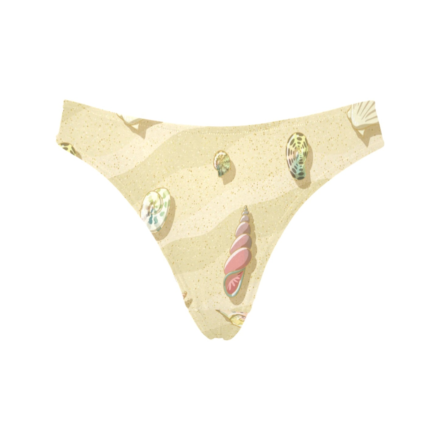 Beach with Seashell Theme Women's Thongs