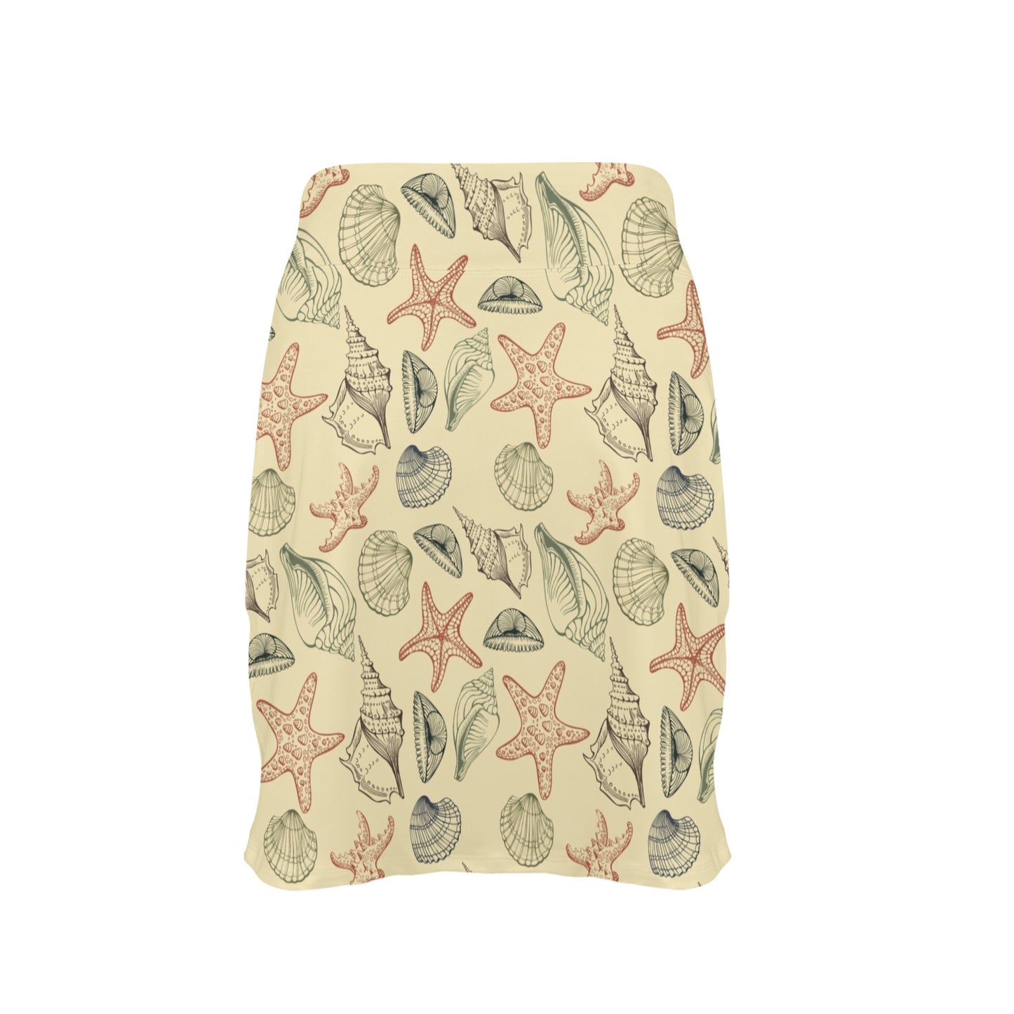 Seashell Print Design LKS305 17" Golf & Pickleball Skort with Pockets