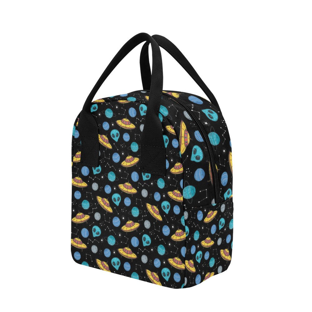 UFO Alien Print Design LKS306 Insulated Lunch Bag