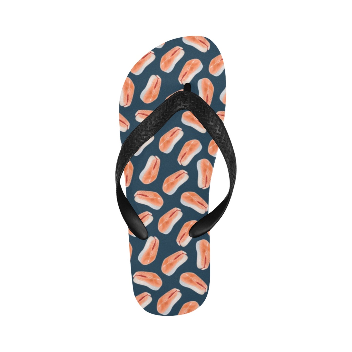 Salmon Steak Print Design LKS306 Flip Flops