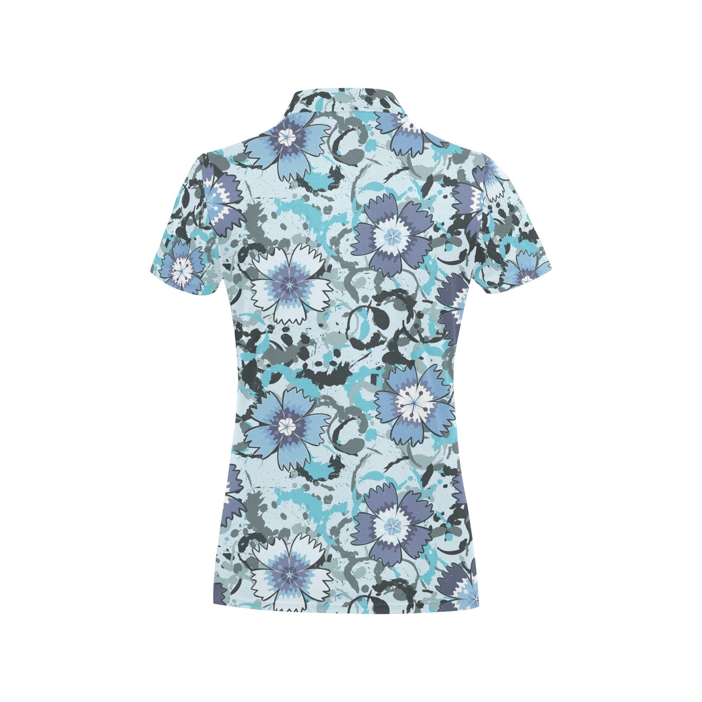Carnations Pattern Print Design CN04 Women's Polo Shirt