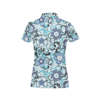 Carnations Pattern Print Design CN04 Women's Polo Shirt
