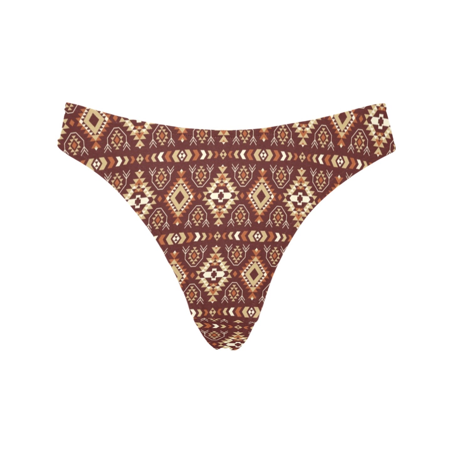 Navajo Native Color Print Pattern Women's Thongs