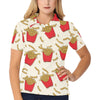 French Fried Pattern Print Design 01 Women's Polo Shirt