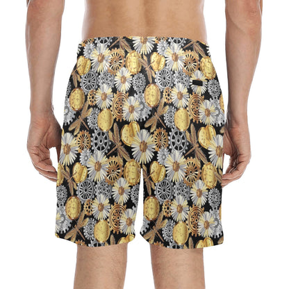 Steampunk Dragonfly Print Design LKS302 Men's Swim Trunks Beach Shorts