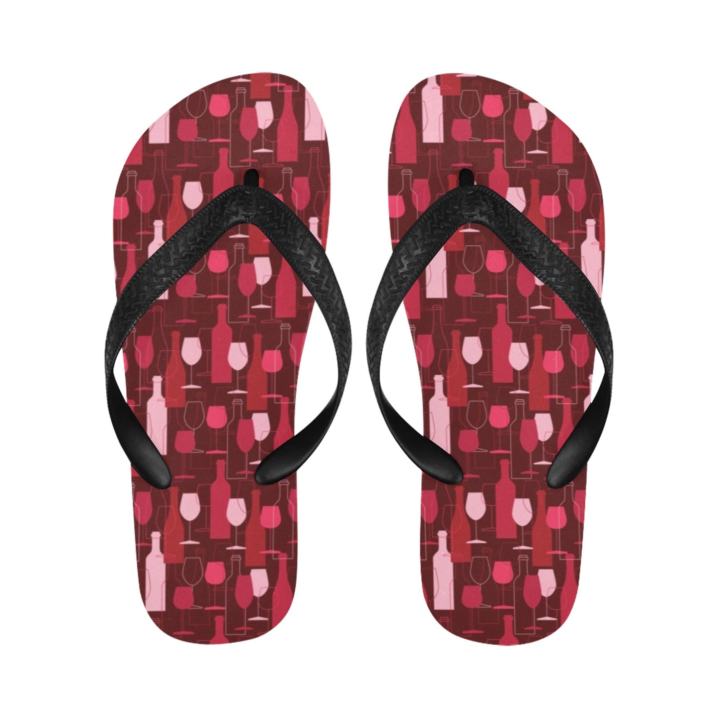 Wine Print Design LKS304 Flip Flops
