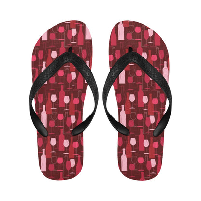 Wine Print Design LKS304 Flip Flops