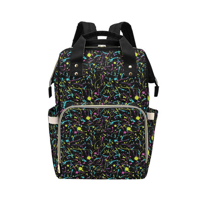 Splatter Multicolor Print Design LKS302 Diaper Bag Backpack