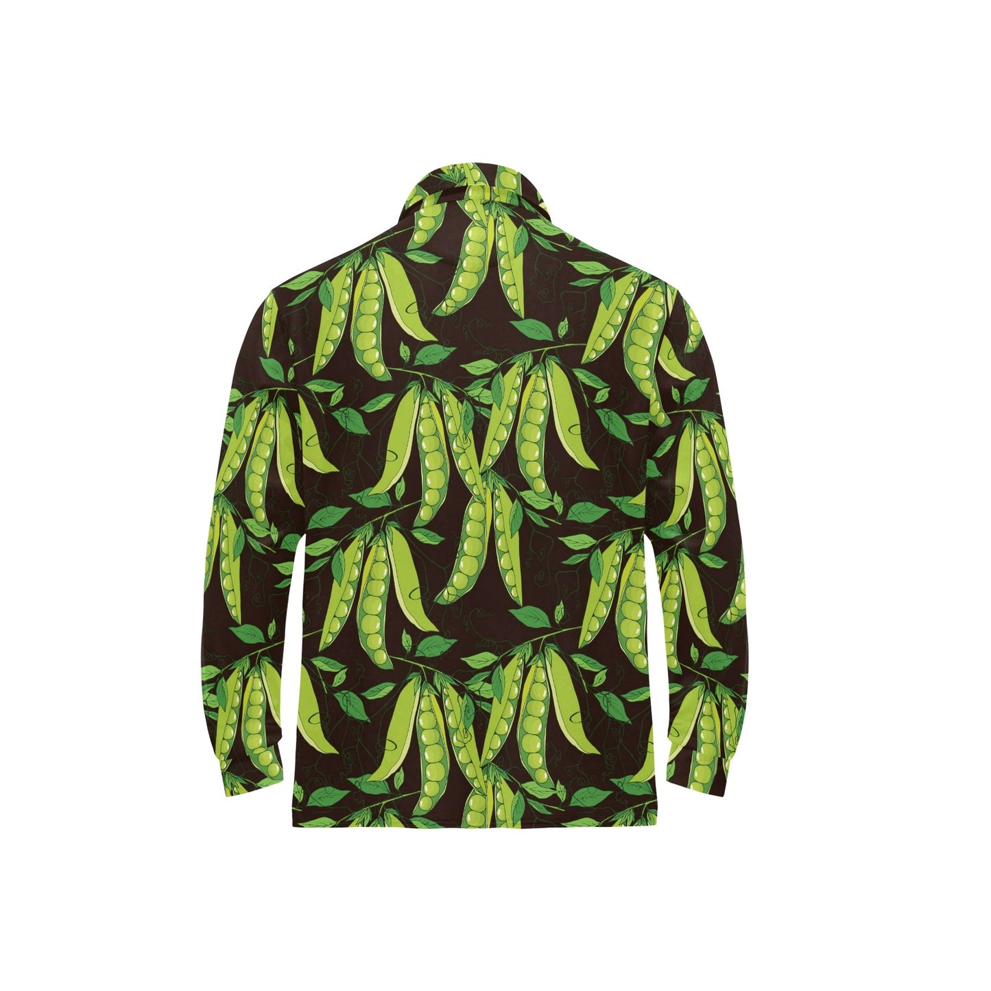 Peas Pattern Print Design A03 Long Sleeve Polo Shirt For Men's