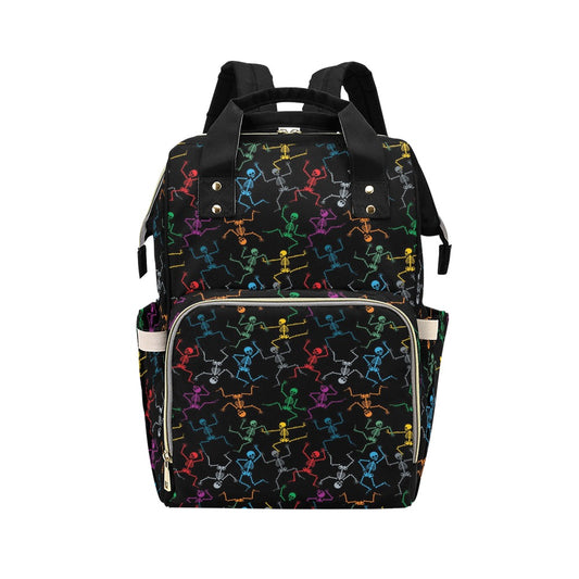 Skeleton Colorful Print Design LKS302 Diaper Bag Backpack
