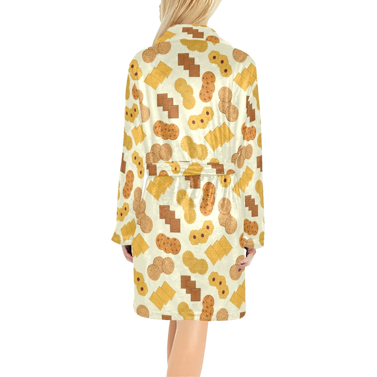 Cookie Pattern Print Design 06 Women's Fleece Robe