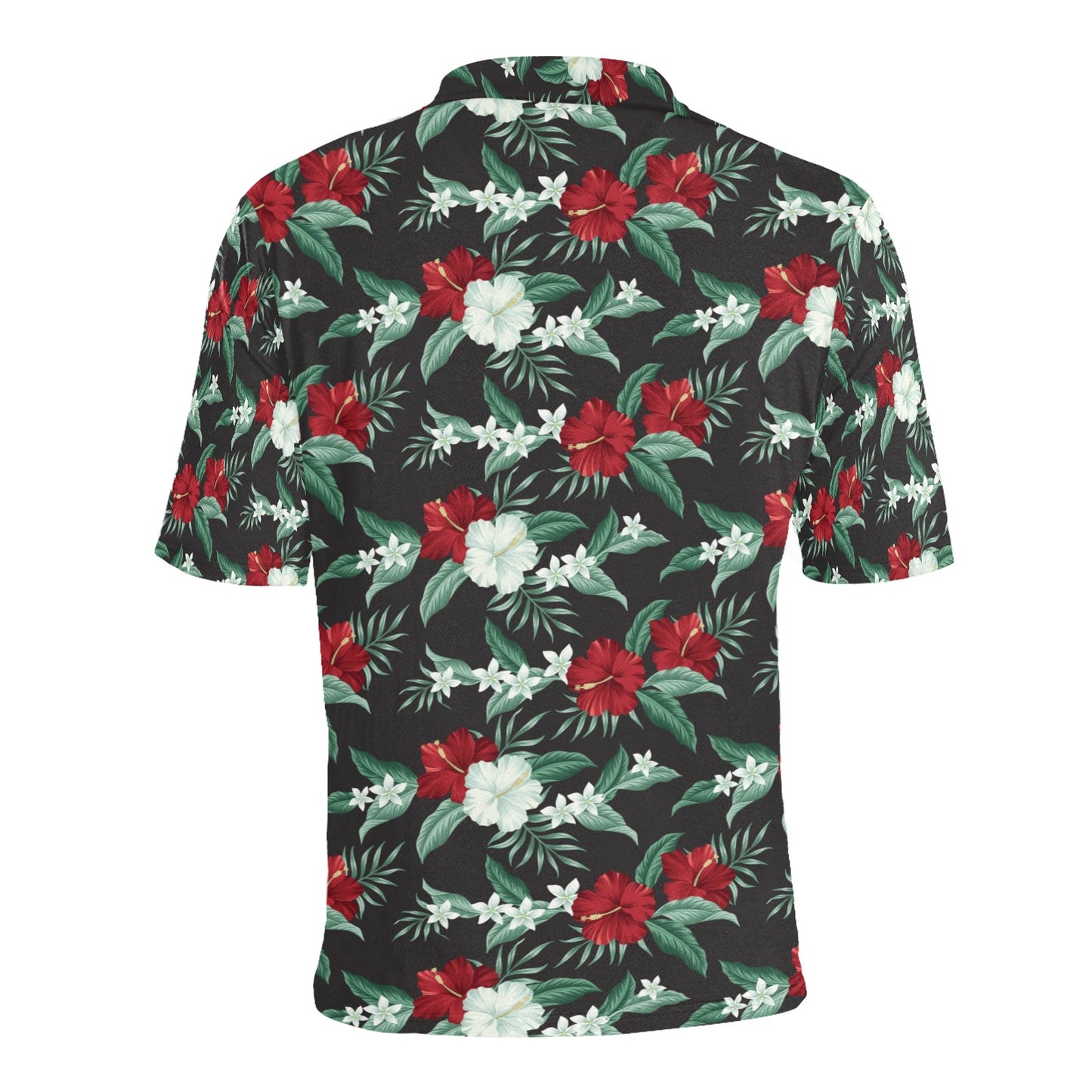 Tropical Flower Print Design LKS303 Men Polo Shirt