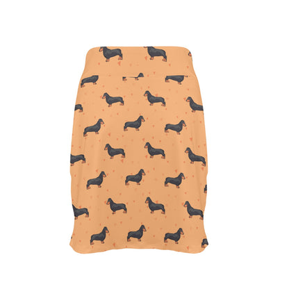 Dachshund Draw Print Pattern 17" Golf & Pickleball Skort with Pockets