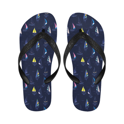 Sailboat Print Design LKS305 Flip Flops