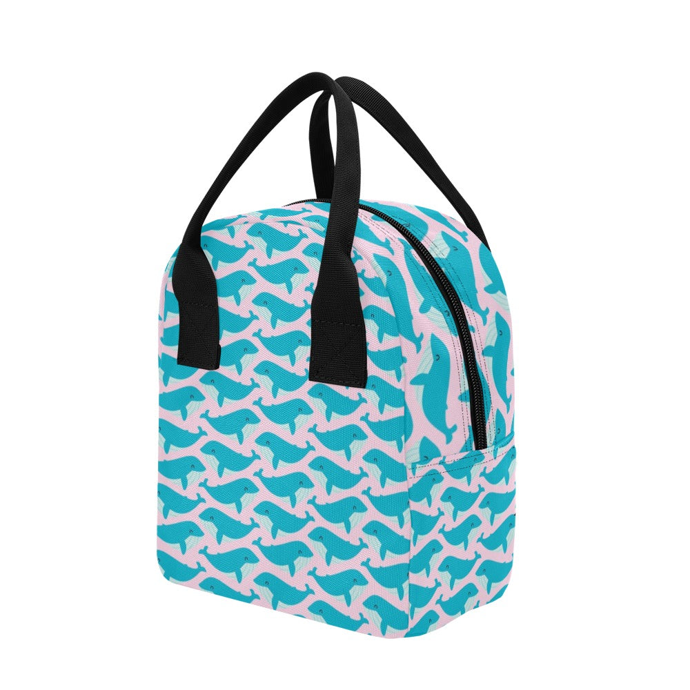 Whale Print Design LKS302 Insulated Lunch Bag
