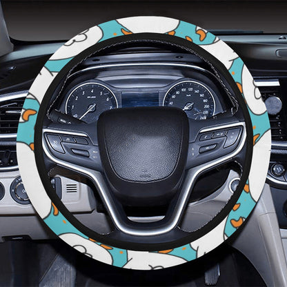 Goose Print Design LKS403 Steering Wheel Cover with Elastic Edge
