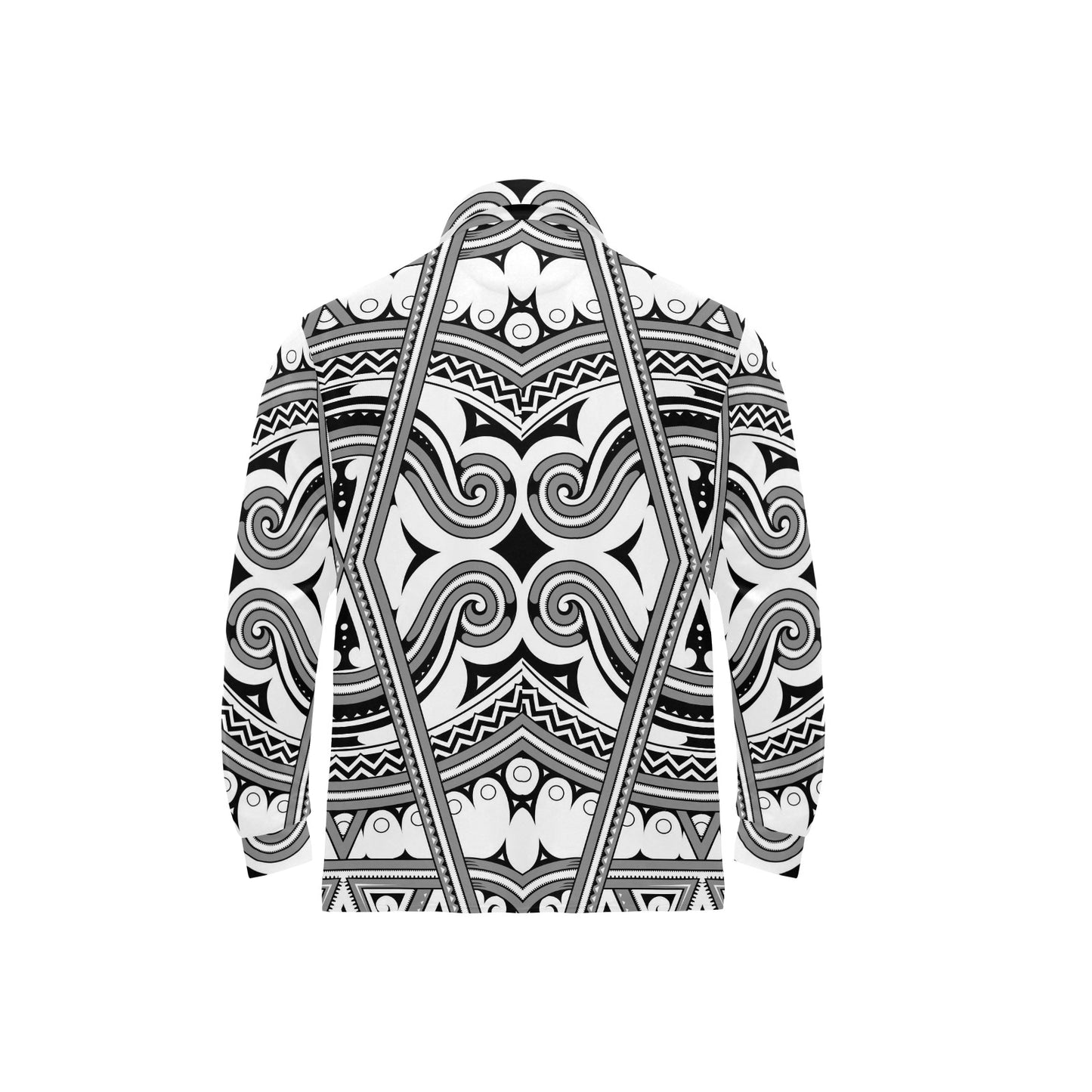 Samoan Pattern Print Design LKS302 Long Sleeve Polo Shirt For Men's