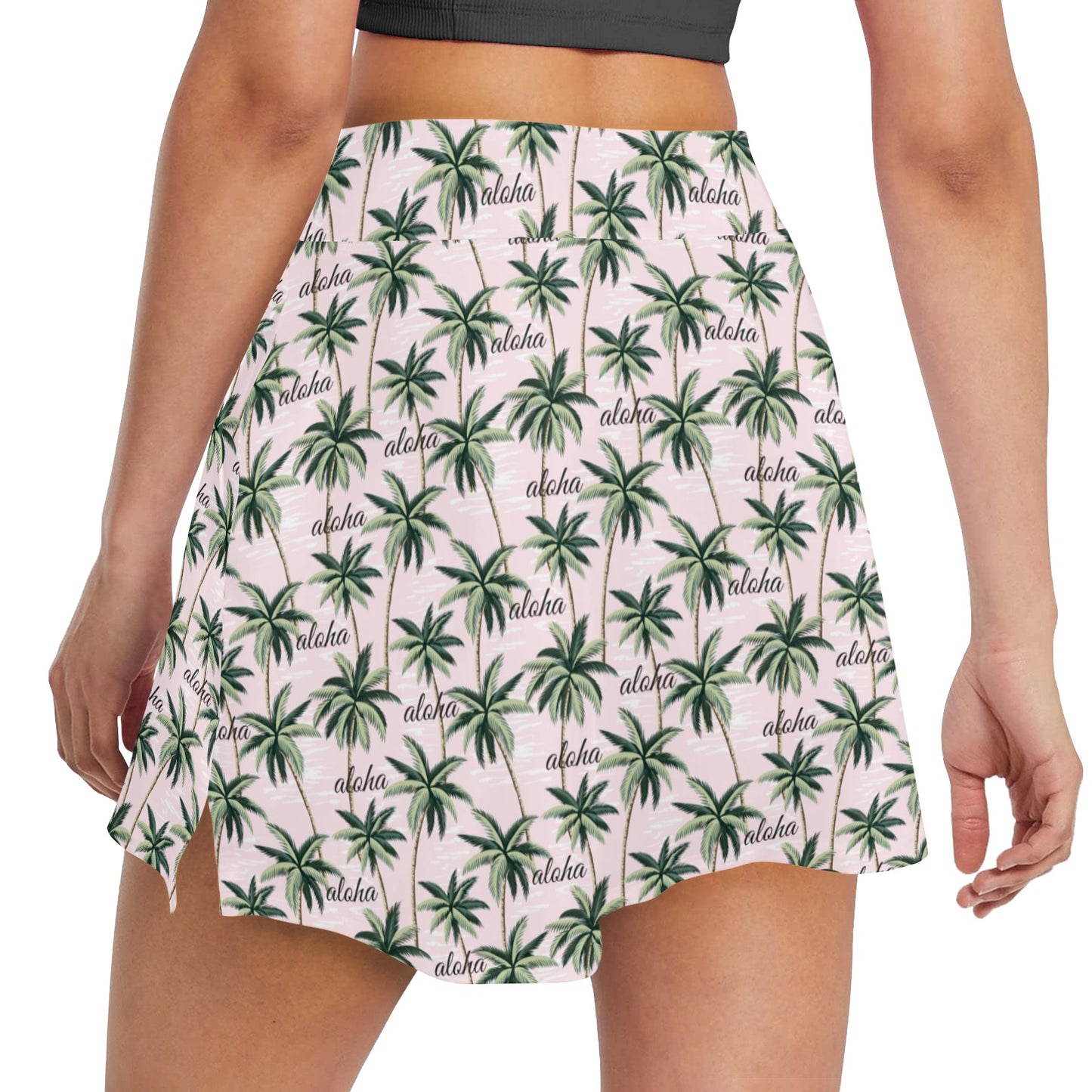 Aloha Beach Pattern Design Themed Print 17" Golf & Pickleball Skort with Pockets