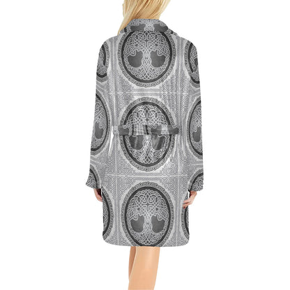 Celtic Tree of life Print Women's Fleece Robe