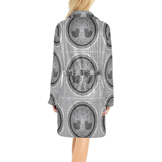 Celtic Tree of life Print Women's Fleece Robe