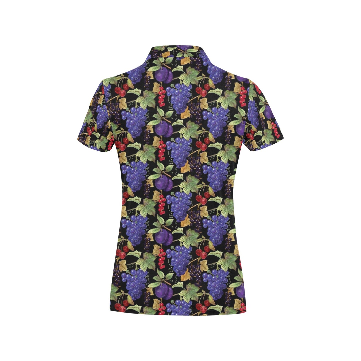 Grape Pattern Print Design GP05 Women's Polo Shirt