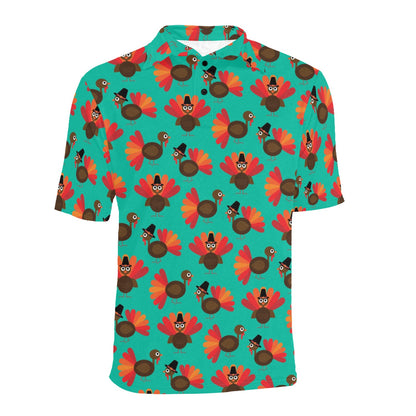 Turkey Print Design LKS402 Men Polo Shirt