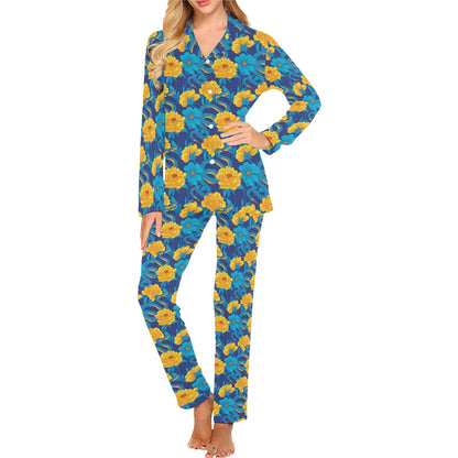 Boa Pattern Print Design 01 Women's Long Pajama Set