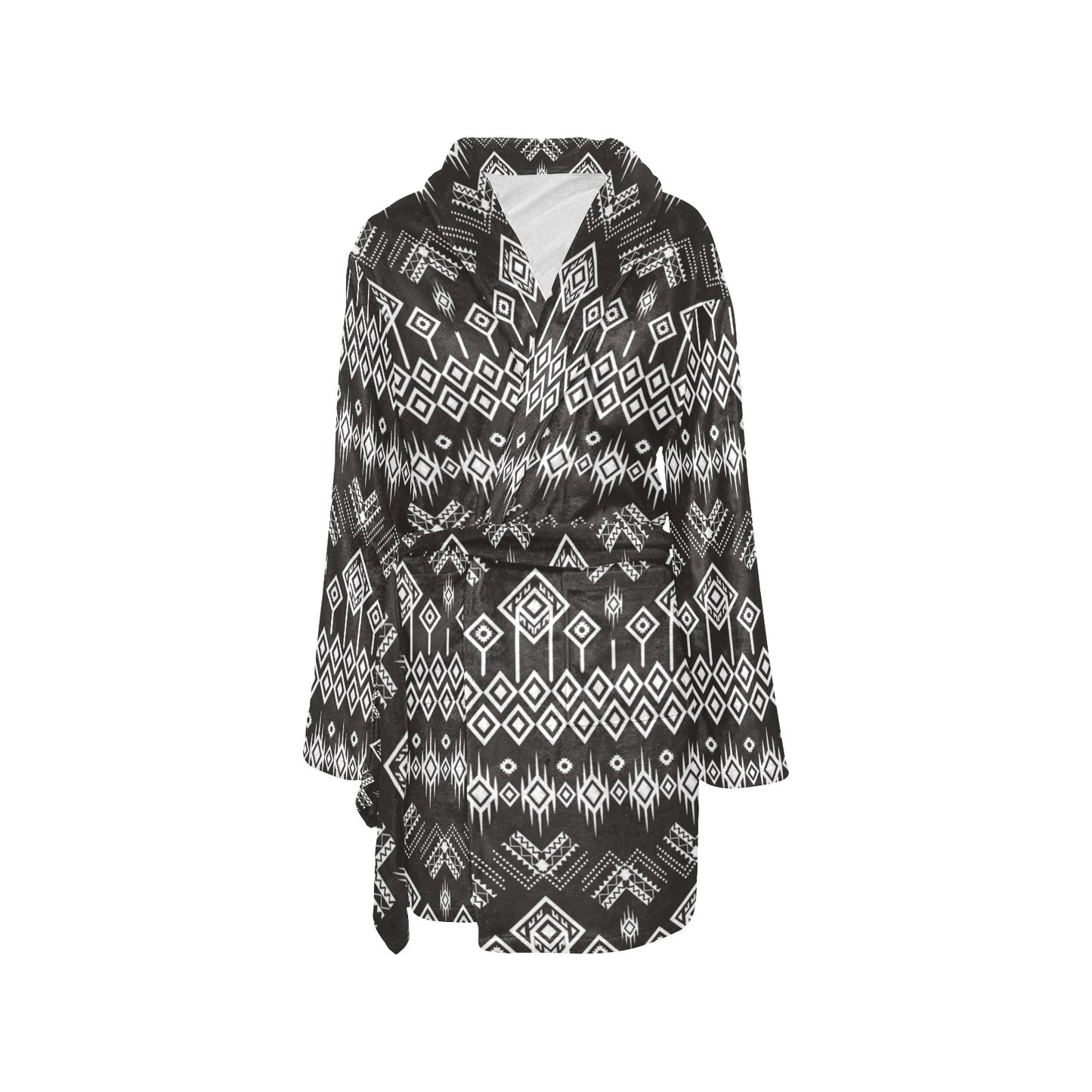 Tribal Pattern Print Design LKS304 Women's Fleece Robe