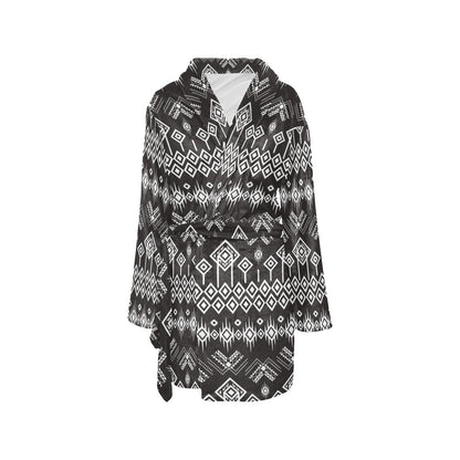 Tribal Pattern Print Design LKS304 Women's Fleece Robe