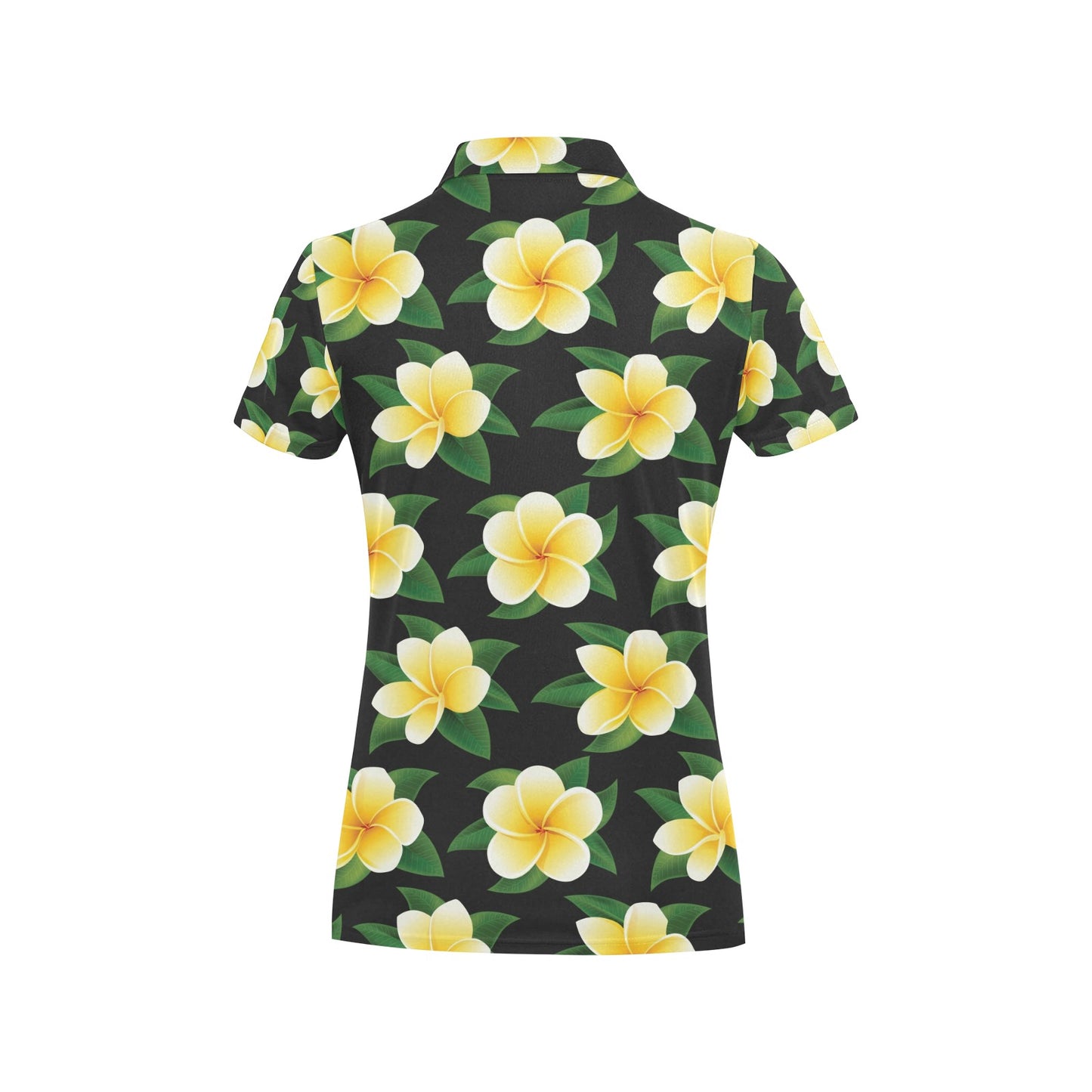 Plumeria Pattern Print Design A03 Women's Polo Shirt