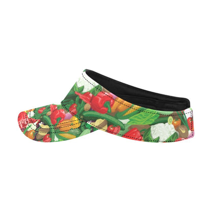 Salad Mix Vegetableprint Design LKS301 Unisex Sun Visor