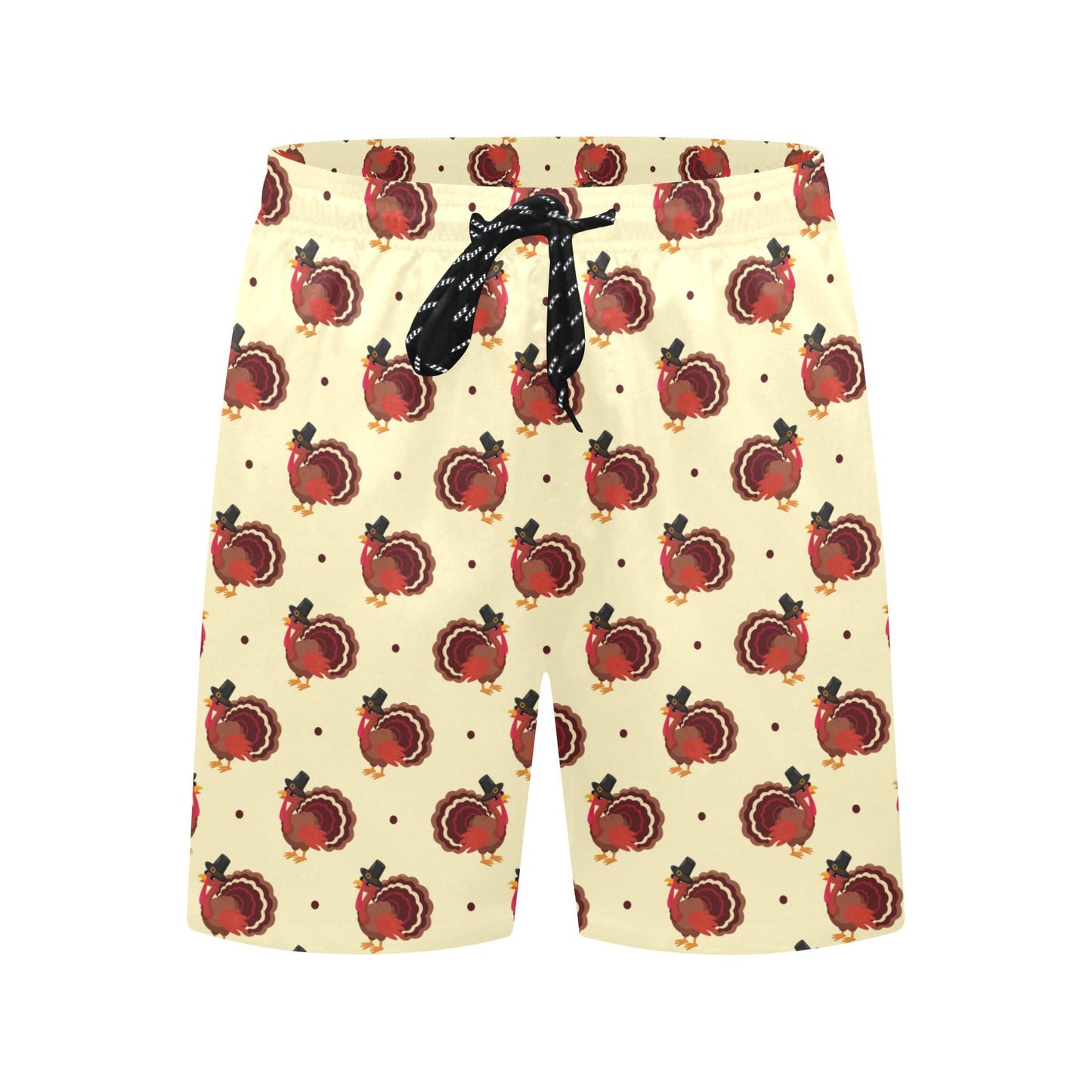 Thanksgiving Print Design LKS3010 Men's Swim Trunks Beach Shorts