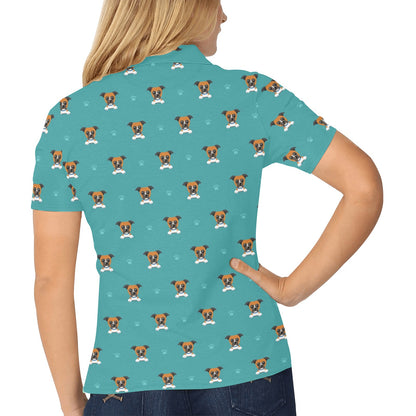 Boxers Pattern Print Design 03 Women's Polo Shirt