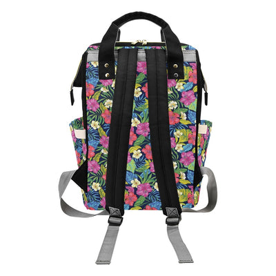 Hibiscus Print Design LKS3010 Diaper Bag Backpack