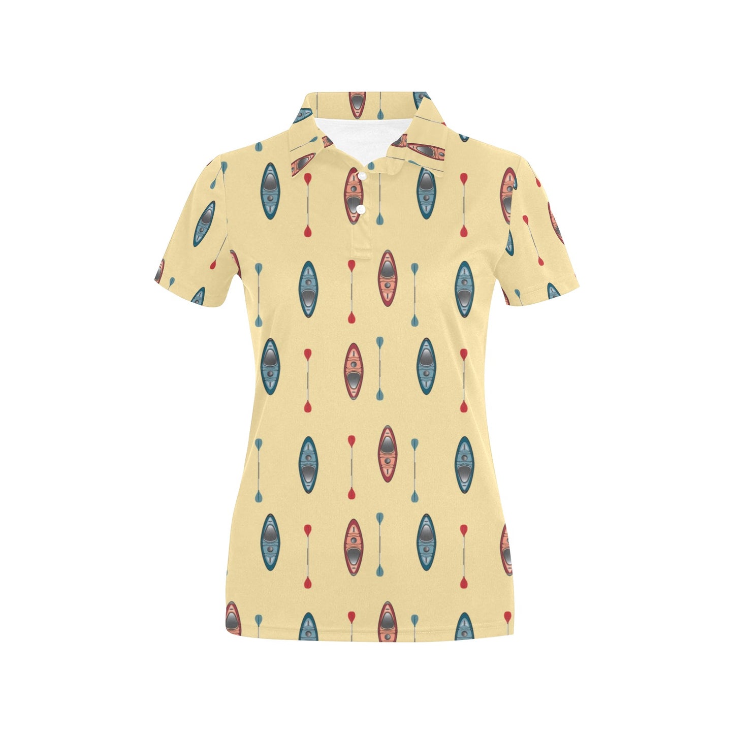 Kayak Pattern Print Design 02 Women's Polo Shirt